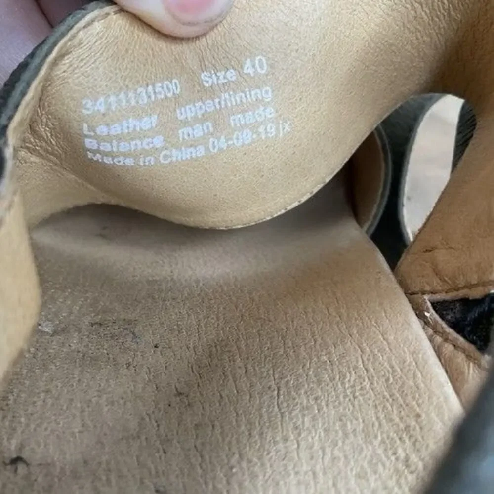 Dansko Tamia‎ Textured Nubuck Leather Wooden Wedge Sandals Women Size 40/US9.5